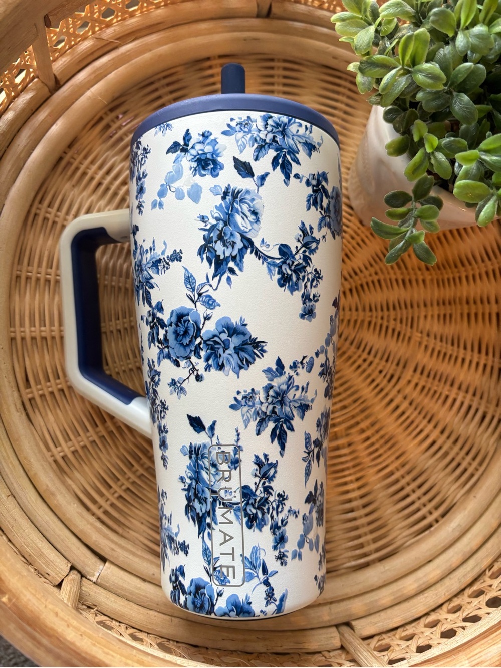 NEW BrüMate ERA 30 oz Leakproof Straw Tumbler - Blue Floral - Picture 6 of 6